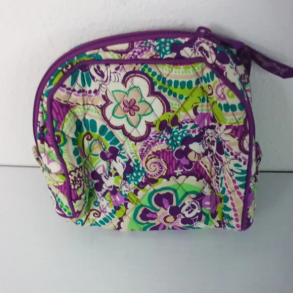 Vera Bradley x Disney Plums Up Cosmetic Bag Theme Park Original Retired Print - Picture 3 of 3